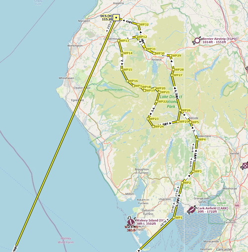 LFA17 Hawk T.1 Low Level Sortie - RAF Valley, Morecambe, Thirlmere, Keswick, Honister Repeat