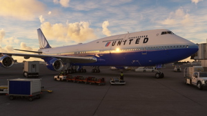 747-8 United Airlines Blue Tulip thumbnail 3