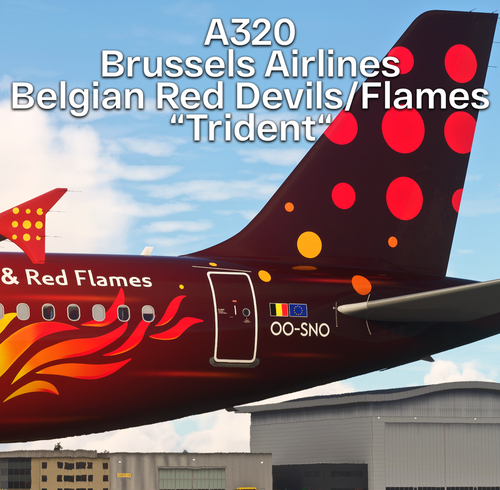 [8K/4K] Fenix A320CFM Brussels Airlines Belgian Red Devils/Flames New Trident OO-SNO