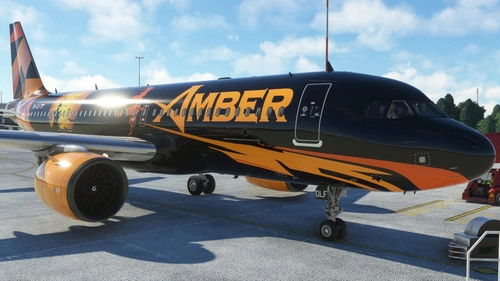 [A32NX] FlyByWire A320Neo -  OM-DLF - HALLOWEEN EDITION -   Amber Virtual Airlines / 4K 