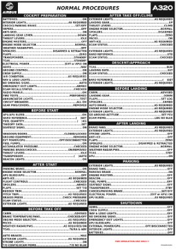 A320 CHECKLIST