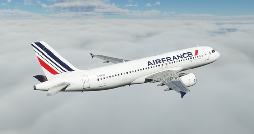 Air France "2022 livery" "F-GKXS" "Saint-Laurent-Du-Maroni" Fenix A320 Ceo with cabin