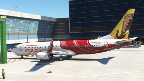 Air India Express VT-GHA "Indian Elephant / Camel" tail design PMDG B738 [4K]