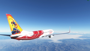 Air India Express VT-GHE "Kathakali / Bharatanatyam" tail design PMDG B738 [4K] v1.07 thumbnail 8