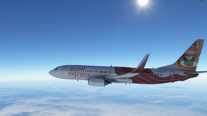 Air India Express VT-GHE "Kathakali / Bharatanatyam" tail design PMDG B738 [4K] v1.07 thumbnail 11