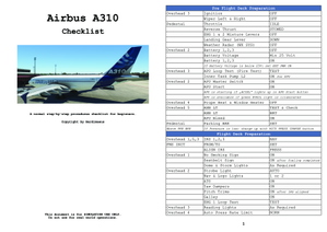 Airbus A310 - Step-By-Step Checklist as PDF thumbnail 1