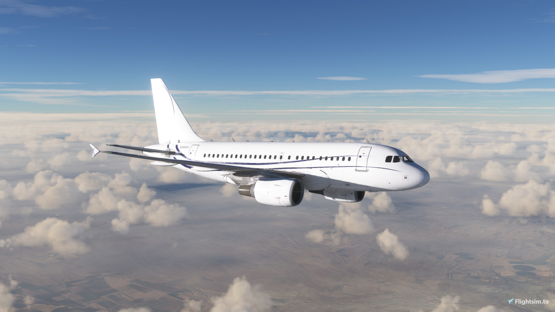Airbus A318 CJ Livery (N589AM) - 8K - Image 1