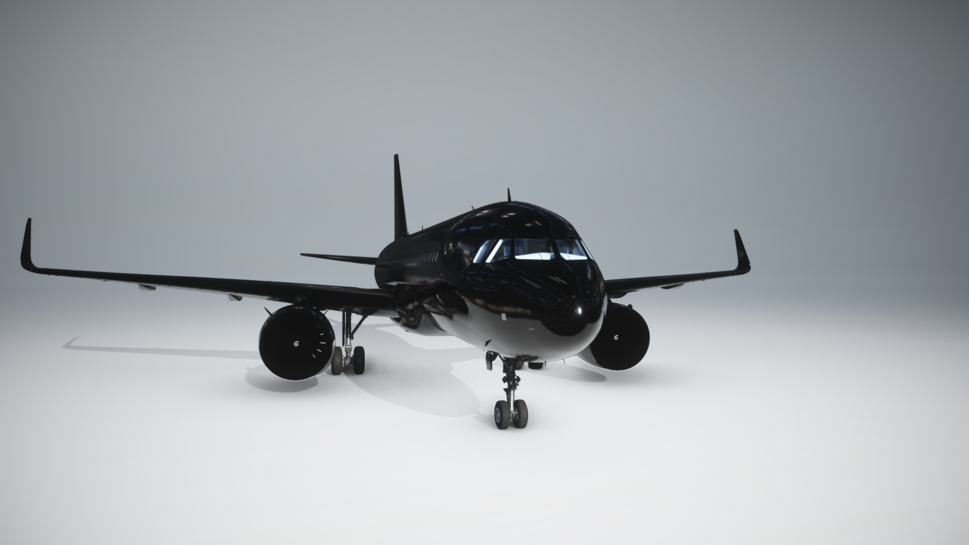 Airbus a320neo Full Black livery - Image 1