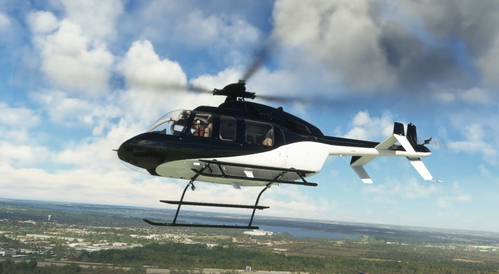 Airwolf-like Bell 407 livery and main rotor power tune up