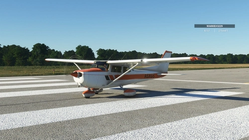 Asobe Cessna 172 (G1000) Orange White (Custom Reg)
