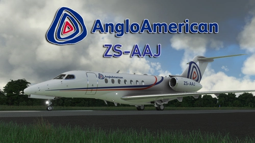 Asobo Cessna Citation Longitude Anglo American "ZS-AAJ" (Fictional)