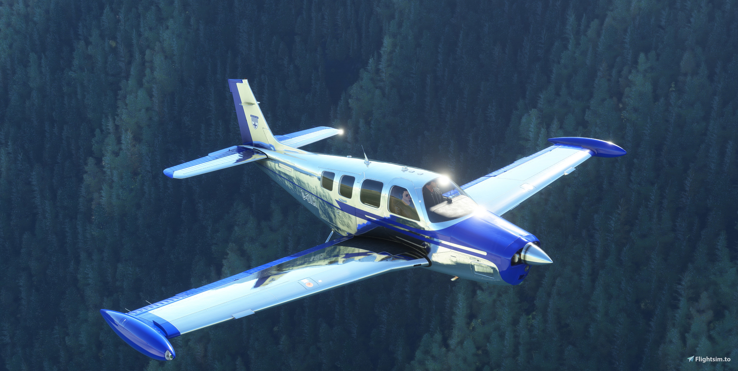 Asobo Default, Improvement Mod, and Black Square Beechcraft Bonanza Classic Chrome Livery Pack - Image 1