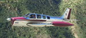 Asobo Default, Improvement Mod, and Black Square Beechcraft Bonanza Classic Chrome Livery Pack thumbnail 6