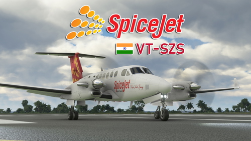 Asobo King Air 350i SpiceJet "VT-SZS" (Fictional)