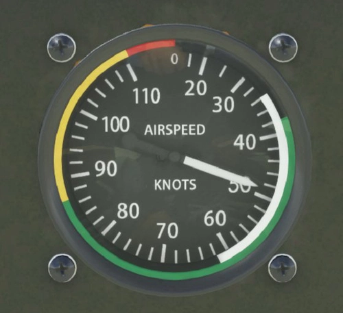 Asobo Savage Cub Knots Airspeed Gauge