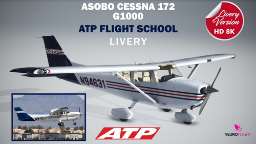 ATP Flight School Livery for Asobo Cessna 172 G1000, registration N94631 [8K]