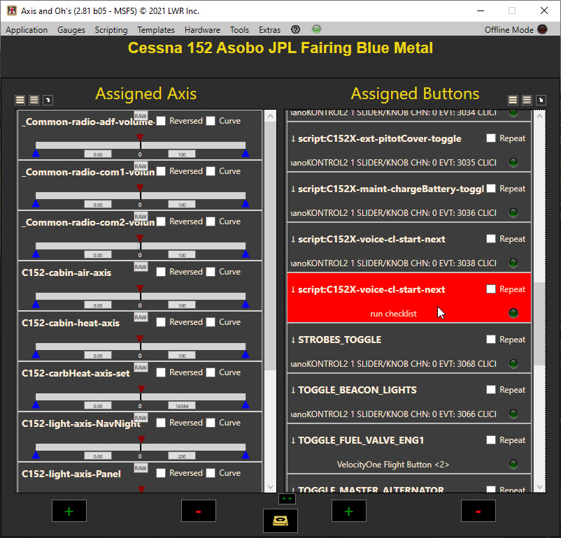 Audio checklist for WB-Sim/JPLogistics Cessna 152 to be used with