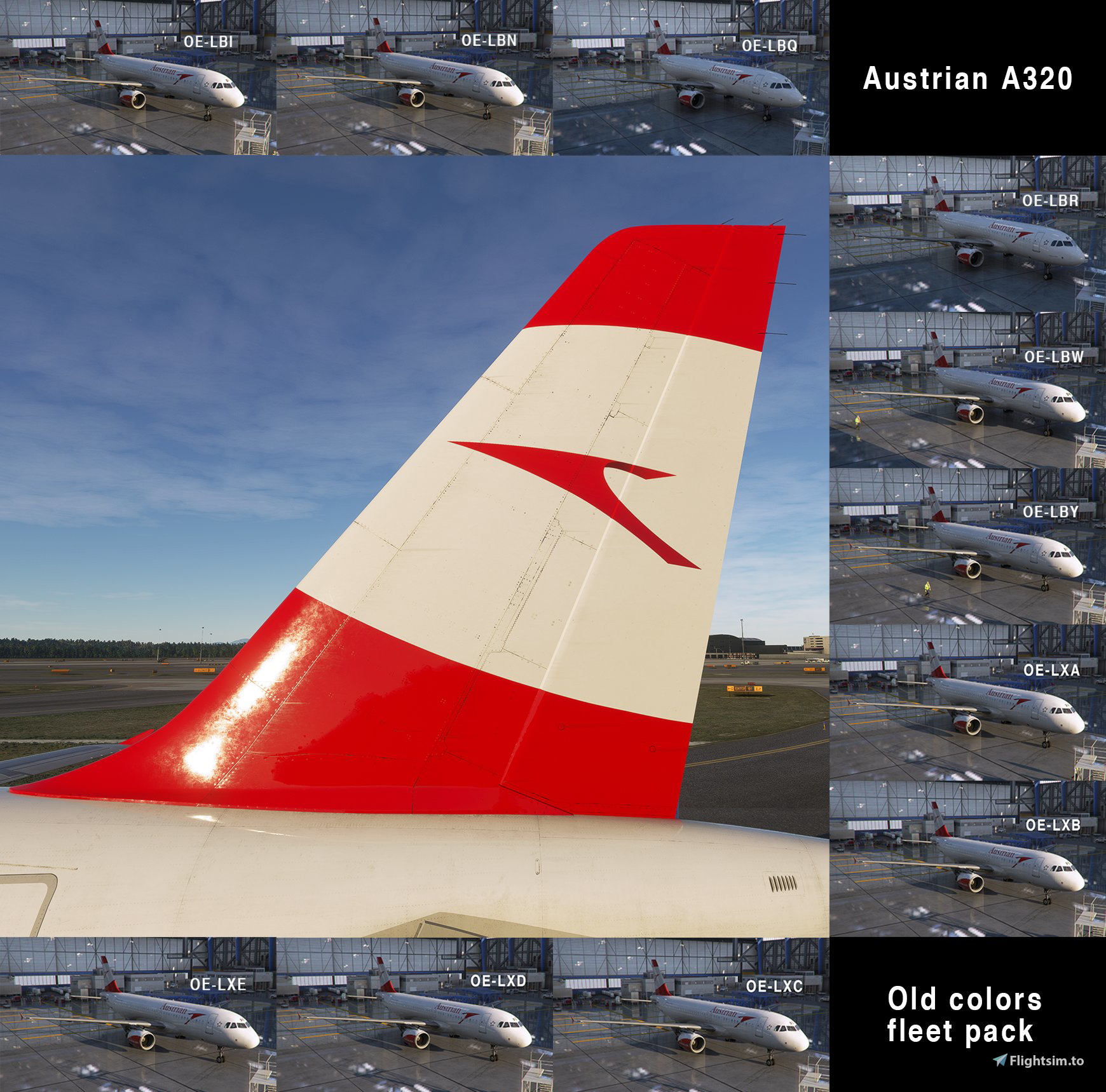 Austrian A320 Old Colors Fleet Pack [8K +4K] with Cabin textures - Part ...