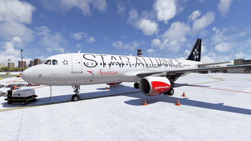 Austrian Airlines "Star Aliiance" livery OE-LBZ (Fenix A320, 8K)