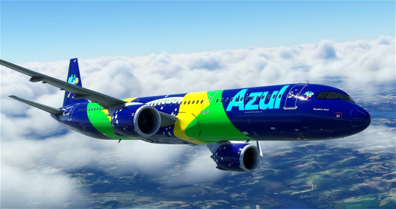 Azul plane / Avião da Azul, Azul plane that had just arrive…