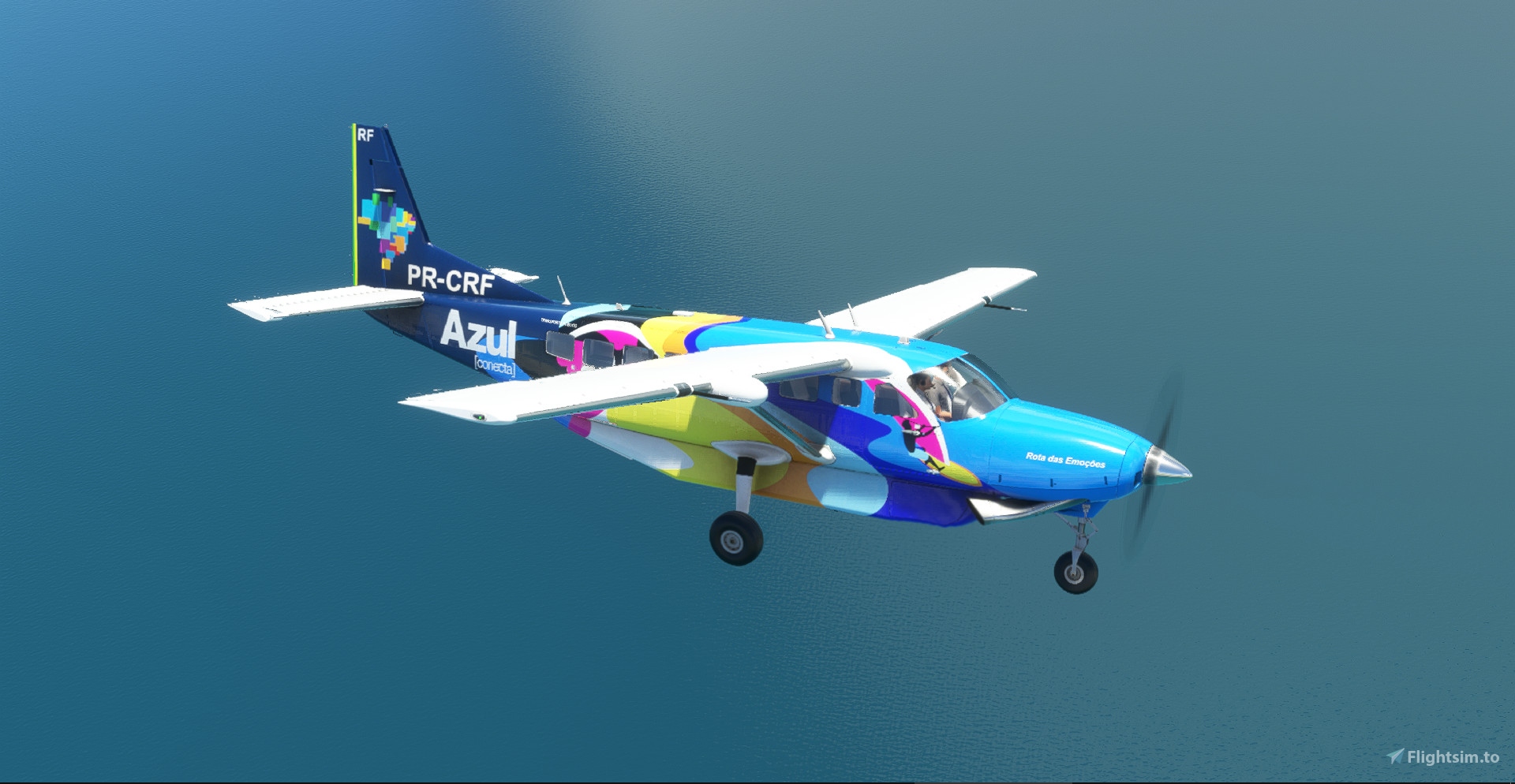Azul Conecta (Rota das Emoções) PR-CRF Cessna 208B 8K for Microsoft Flight Simulator MSFS pic