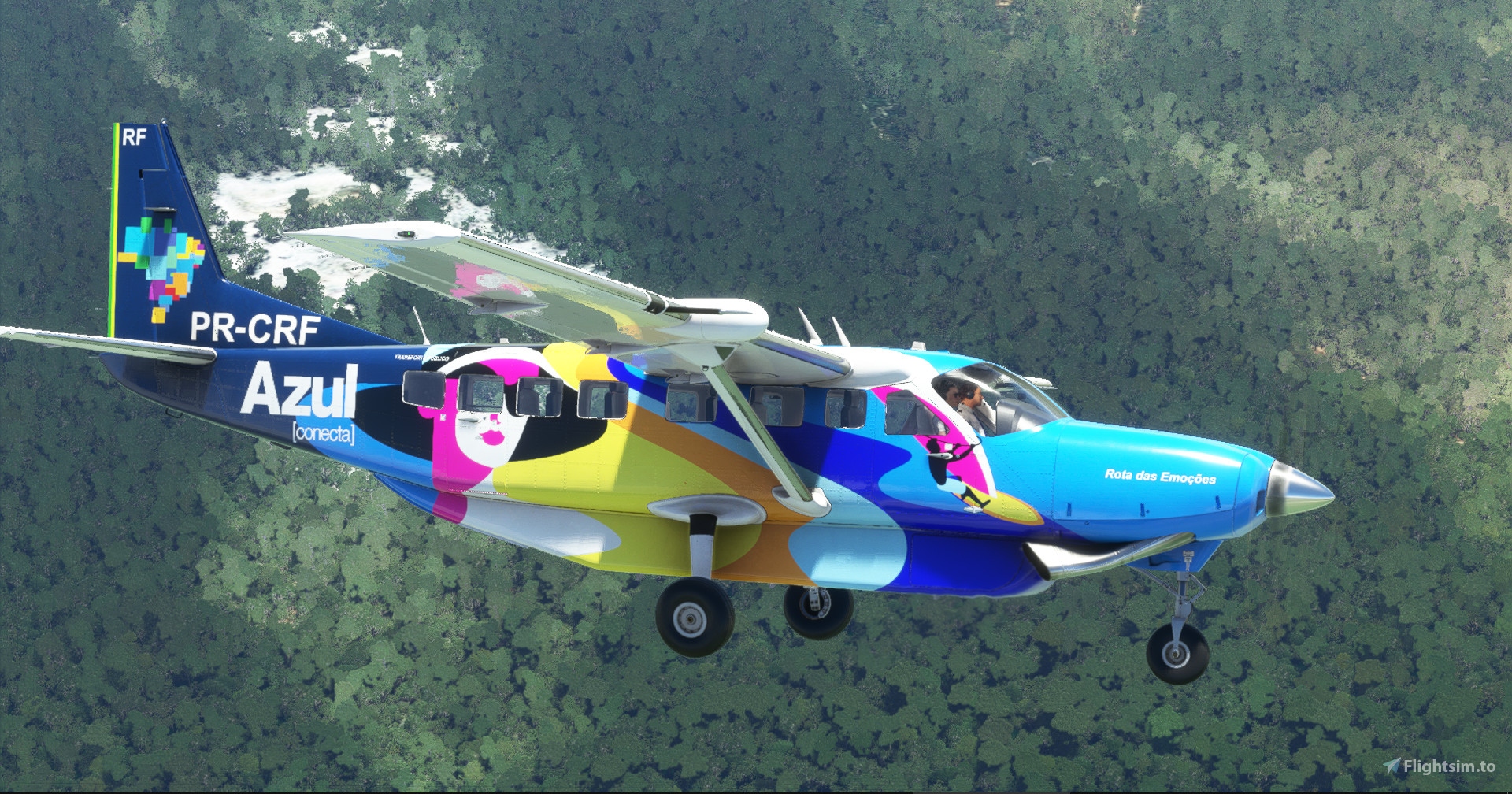 Azul Conecta (Rota das Emoções) PR-CRF Cessna 208B 8K for Microsoft Flight Simulator MSFS image pic