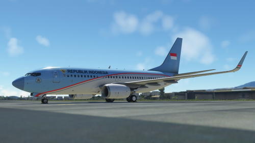 B737-700 | Indonesian Presidential Aircraft | Blue | A-001 4K