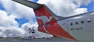 [v2] QantasLink (National Jet) VH-NJY [Remade!] - JF BAe146-100 thumbnail 2
