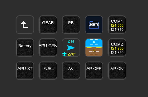 Basic Stream Deck Plane Control (BSDPC) (5x3)