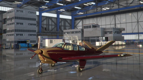 Beechcraft Bonanza V35B in Dark Red and Gold
