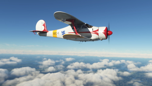 Beechcraft D17 - Finnish Air Force BC-1 - With Beige Interior
