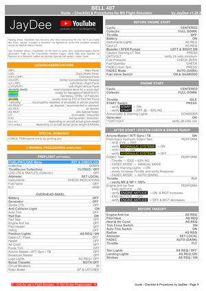 Bell 407 - Checklist & Procedures thumbnail 2