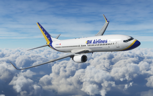 B&H Airlines Boeing 737-800 PMDG BW TC-JDH Fictional