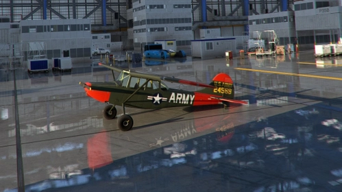 Bird Dog L19 ARMY green livery with bush wheels