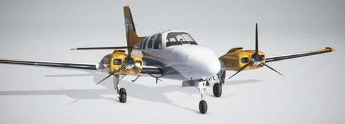 Black Square Analog Baron BE58 - Gold Virtual Airlines - 10 Years