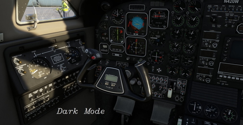 Black Square - King Air 350i Analog Gauge DarkMode Cockpit