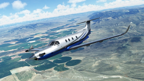Black Stripes over Blue livery for Carenado PC12