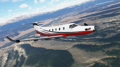 Black Stripes over Red livery for Carenado PC12