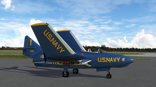 Blue Angels livery for a Grumman F9F-8 Cougar