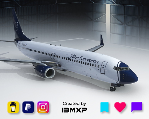 Blue Panorama | FULL FLEET PACK w/Interiors, Eyebrows & Blank Nose