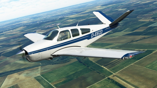 Blue Stripes livery for Carenado/Microsoft Bonanza V35B