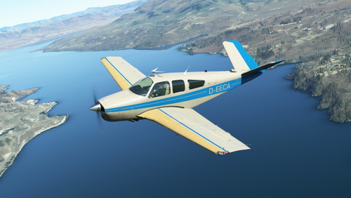 Blue Tan livery for Carenado/Microsoft Bonanza V35B