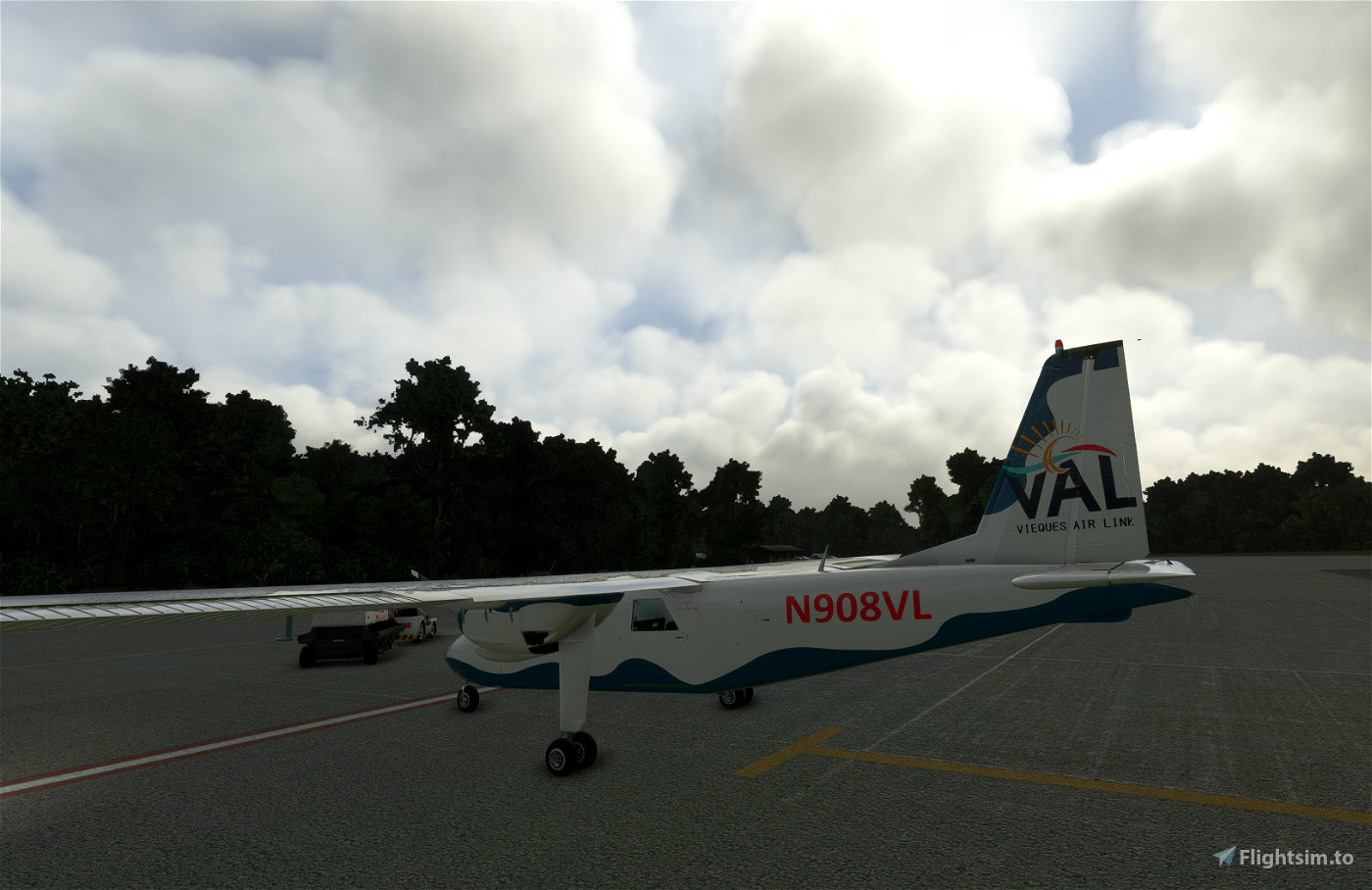 BN2 Islander Vieques Air Link N908VL for Microsoft Flight Simulator | MSFS