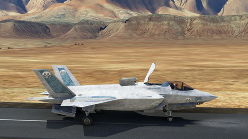 Bo-Katan Kryze's Gauntlet starfighter livery for the F-35B