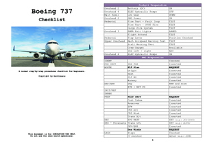 Boeing 737 Step-By-Step Checklist as PDF thumbnail 1