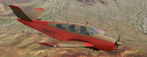 Bonanza V35B Brown & Orange (with no textured reg#)