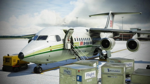 British Midland (G-MANS) | Just Flight 146-200 | Into the Blue Simulations