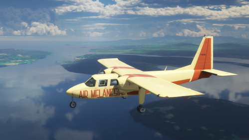 Britten-Norman BN-2 Islander Air Melanesiae (#605) early '70s livery