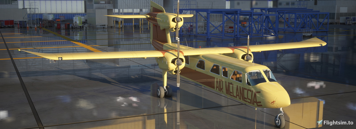 Fs2004 Trislander Britten-Norman BN-2A Mk III-1 Trislander Air Melanesiae (#349) VP-PAO ...