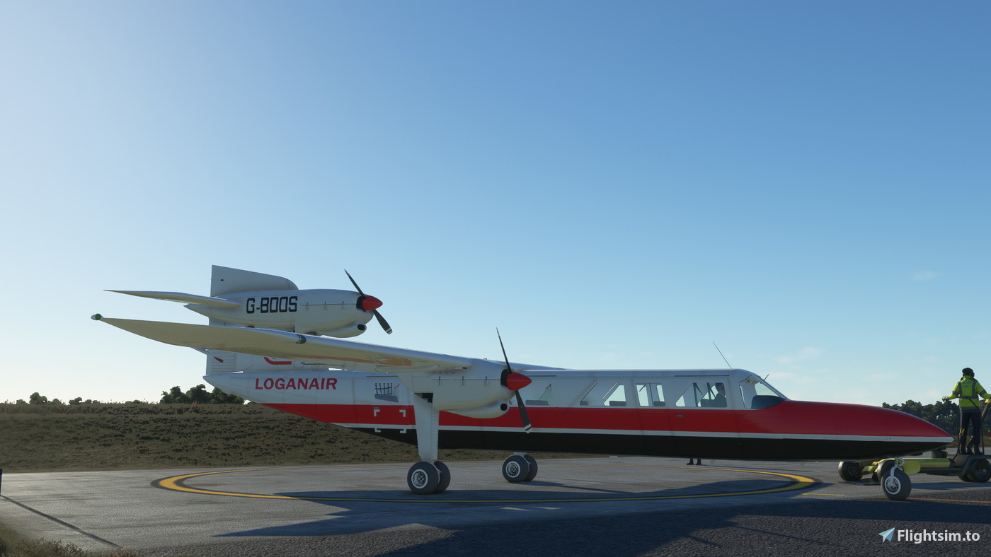 Fs2004 Trislander Britten-Norman BN-2A Mk.III-2 Trislander Loganair G-BDOS のために Microsoft ...